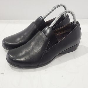 Dansko Farah Women's Black Leather Slip On Loafers Comfort Shoes SZ 38 US 7.5-8